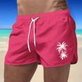 thumbnail image 2 of Mens Swim Trunks Summer Sports Fashion Leisure Travel Polyester Coconut Tree Printed Beach Shorts For Men Swim Shorts Hot Pink XXXL, 2 of 4