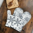 thumbnail image 5 of Cute Oven Mitts,Blue Christmas Snowflake Pattern Oven Mitt 2-Pack Set,Kitchen Gloves for Oven,Heat Resistant Oven Mitts 7.7"x12", 5 of 7