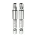 thumbnail image 1 of 2uds T45 Estrella 7 Puntos Puntas de Destornillador 1/4" Hexagonal Vástago 2" Longitud Magnético Seguridad Torx Tornillo Destornillador Eléctrica Herramienta, 1 of 5