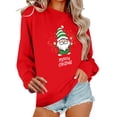 thumbnail image 3 of Meichang Chandails à Col Rond pour Femmes, Chandail de Noël à Manches Longues, Chandail en Molleton à Imprimé de Noël, Chandail Décontracté pour les Fêtes, Hauts Assortis pour la Famille, 3 of 7