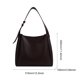 thumbnail image 3 of Bolso de mano de cuero para mujer Bolso de hombro retro de moda Bolso de viaje de invierno (café), 3 of 9