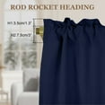 thumbnail image 3 of Rosnek 2 Panels Blackout Tiers Curtain for Small Window Rod Pocket Kitchen Curtains Room Darkening Short Curtains for Bedroom, Navy Blue, 3 of 7