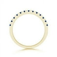 thumbnail image 2 of ANGARA Natural Unique Prong Sapphire Half Eternity Wedding Ring in 14K Yellow Gold for Women (Size-2mm) | September Birthstone, Anniversary, Jewelry Gift for Women | Natural Blue Sapphire Ring, 2 of 7