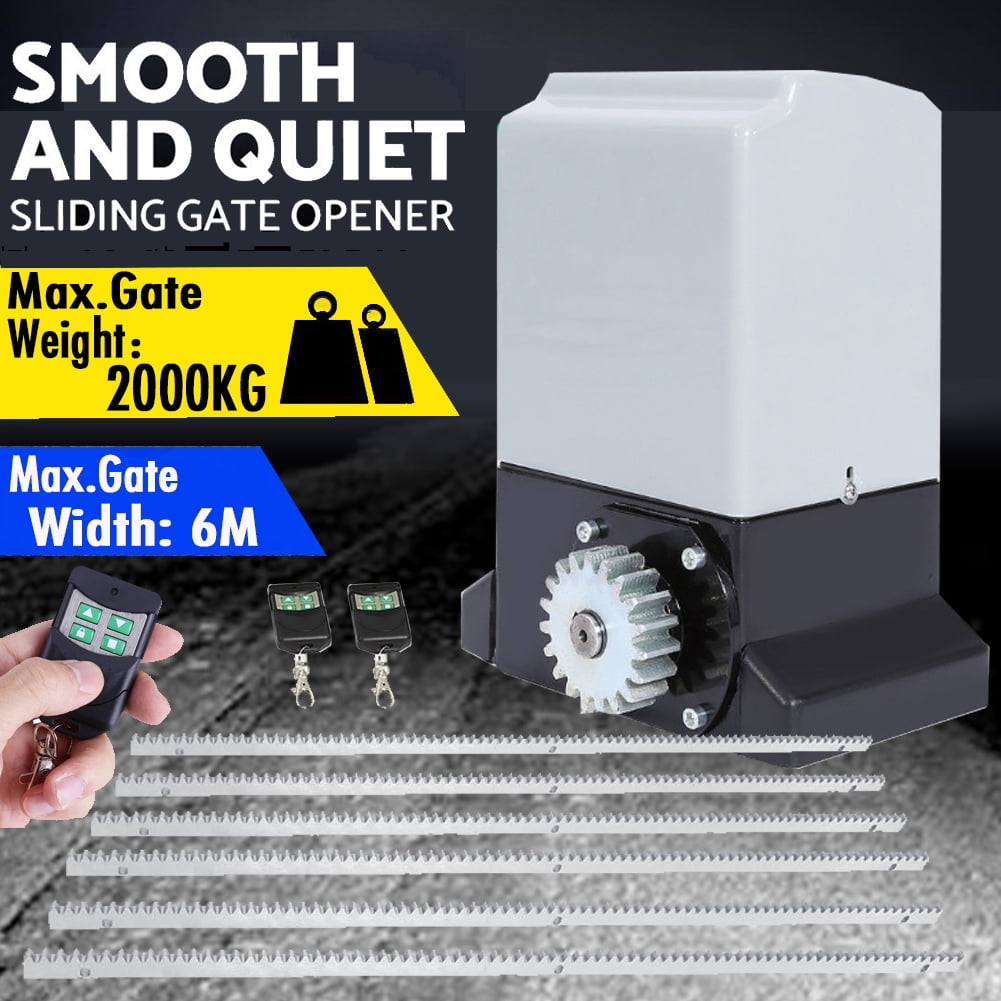 Brrnoo 2000KG Sliding Electric Gate Opener Automatic Motor Heavy Duty Track Driveway Security
