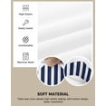 thumbnail image 2 of Navy Blue Striped Chair Seat Covers for Dining Room Stretch Chair Seat Covers Set of 4, Modern Farmhouse Blue White Stripes Chair Seat Protector Cushion Slipcovers for Kitchen Restaurant Office, 2 of 6