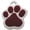 Maroon, variant on Silvertone Large Maroon Paw She is Clothed in Stength and Dignity Charm Necklace, 20"+3"