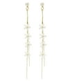 thumbnail image 2 of Eespoir White Flower Long Earrings, Small Tassel Earrings Valentines Day Gift, Jewelry Accessory for Women, Fashion Wear, Special Occasion, Gift Giving, 2 of 6