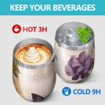 thumbnail image 4 of 12oz Stemless Wine Tumblers Vintage Butterfly Flower Pattern Vacuum Insulated Stainless Steel Travel Tumbler Cups Mug with Lid and Straw for Champaign,Cocktail,Beer with Cleaning Brush, 4 of 5