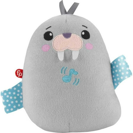 Fisher-Price Chill Vibes Walrus Soother Newborn Sound Machine Plush Baby Toy with Music