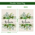 thumbnail image 2 of Leaves Floral Welcome Garden Flag 12×18 Double Sided, Burlap Small Vertical Yard Flag, Spring Summer Seasonal Outdoor Decor for Garden Yard Farmhouse, 2 of 5