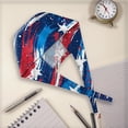 thumbnail image 6 of Independence Day 250th Anniversary Working Cap with Sweatband, Adjustable Patriotic Scrub Hat for Professionals, Dust-Proof Unisex Head Cover July 4th #0192 Royal Blue, 6 of 7