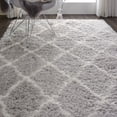 thumbnail image 3 of Nourison Ultra Plush Shag ULP02 Gray/White Indoor Area Rug - 5' x 7', 3 of 9