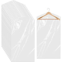 Holytech 20 Pack Garment Bags for Hanging Clothes Plastic Garment Bags Clear Clothes Covers Dry Cleaner Bags Hanging Dust-proof Garment Bags for Dry Cleaner, Home Storage, Travel (60x90cm)