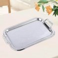 thumbnail image 4 of pitrice Nordic Vanity Platter Breakfast Tray for Eating Storing Table Living Room Argent S, 4 of 9