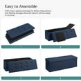 thumbnail image 5 of SONGMICS 43" Storage Ottoman Bench Folding Ottoman with Storage Hold up to 660lb Footstool for Living Room Navy Blue, 5 of 8