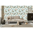 thumbnail image 2 of MuralsPrint Tropical Vintage Hibiscus Flower, Removable Wallpaper - 10'ft H x 24''inch W, 2 of 7