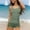 Army Green, variant on WAVSUF Girls Tankini Swimsuit 2 Piece Round Neck Sleeveless Polka Dots High Waist Summer Pool Swimsuit Army Green 10-12