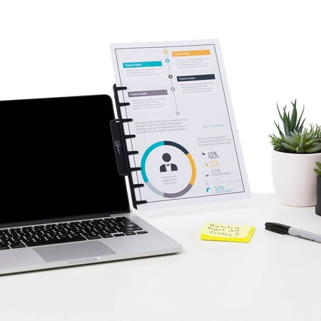 Note Tower - Monitor Mount Portable Document Holder - Black