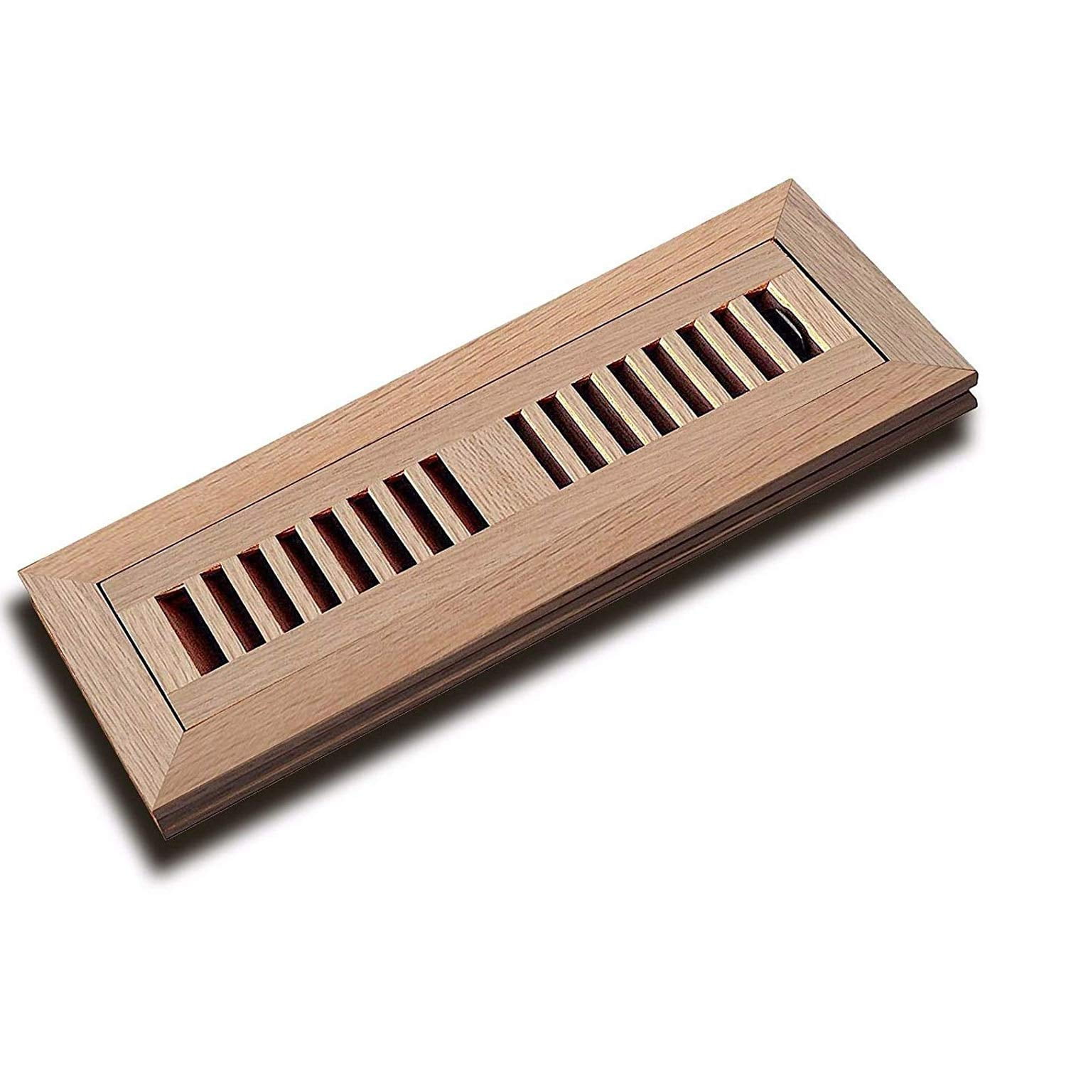 WELLAND 2"x10" Wood Vent Floor Register Flush Mount ...