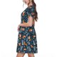 thumbnail image 2 of Balery cute fall fox Vestidos sueltos de manga corta para mujer, vestidos de verano 2025, vestidos casuales de corte A con vuelo., 2 of 6