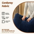 thumbnail image 4 of BIGSYY Cozy Square Ottoman, Comfortable Seating, No Assembly Required, Blue, 4 of 5