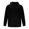 thumbnail image 4 of DPTALR George Men's Long Sleeve Pullover Hoodies,Casual Lightweight Fashion Hooded Sweatshirts with Kanga Pockets,Black,Big and Tall Men XL, 4 of 7