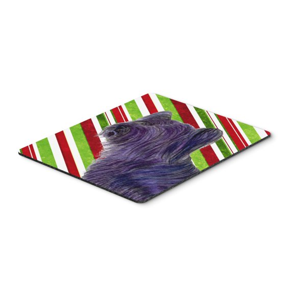 "Skye Terrier Candy Cane Holiday Christmas Mouse Pad Hot Pad or Trivet"