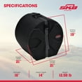 thumbnail image 3 of SKB 14" x 16" Tom Case with Padded Interior and D-Shaped Drum Design, 3 of 8