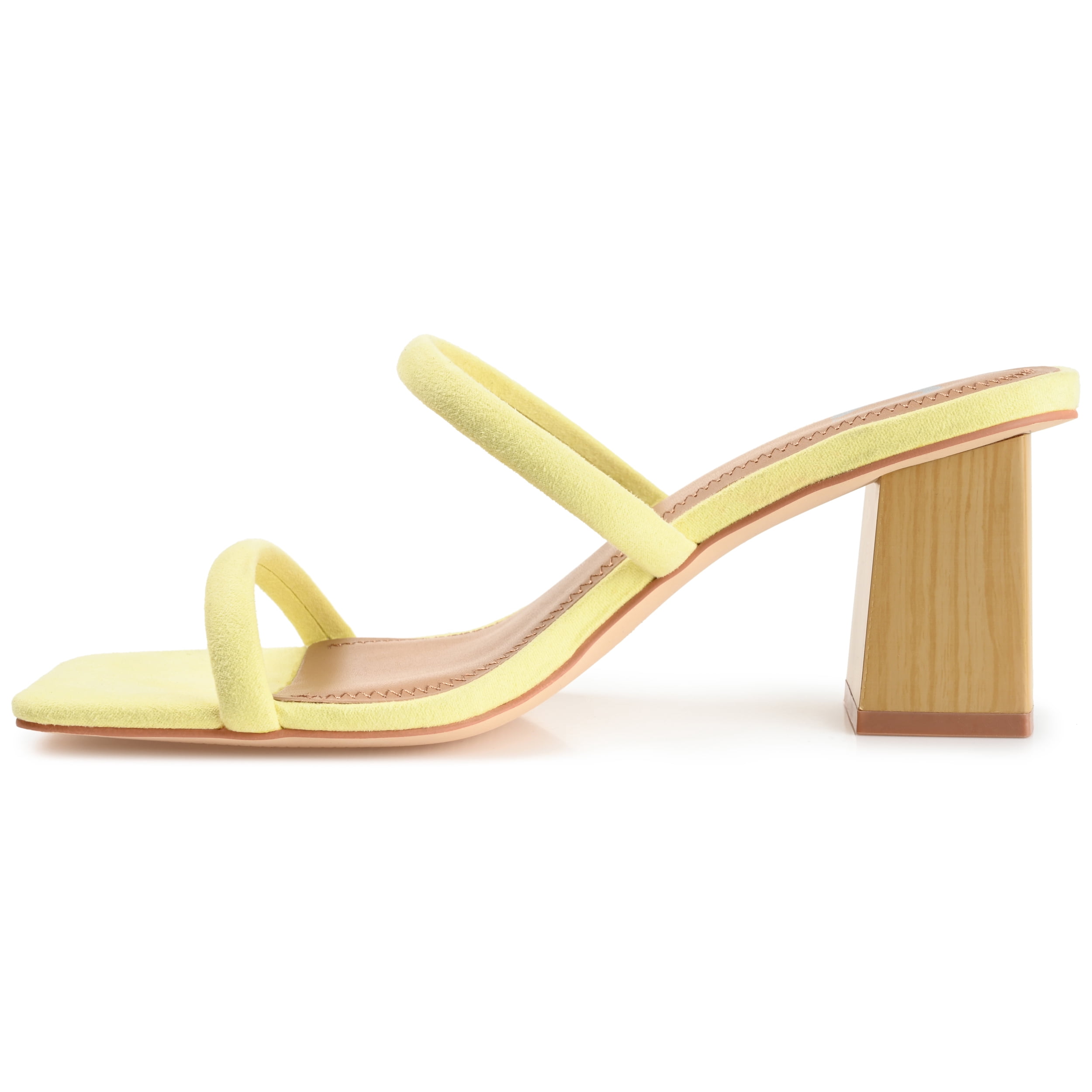 Journee Womens Henrietta Open Square Toe Block Heel Dress Sandals