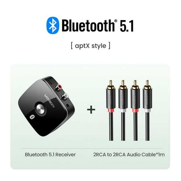 Vervoer Teleurgesteld Verbergen UGREEN Bluetooth RCA Receiver 5.1 aptX HD 3.5mm Jack Aux Wireless Adapter  Music for TV Car RCA Bluetooth 5.0 3.5 Audio Receiver - Walmart.com
