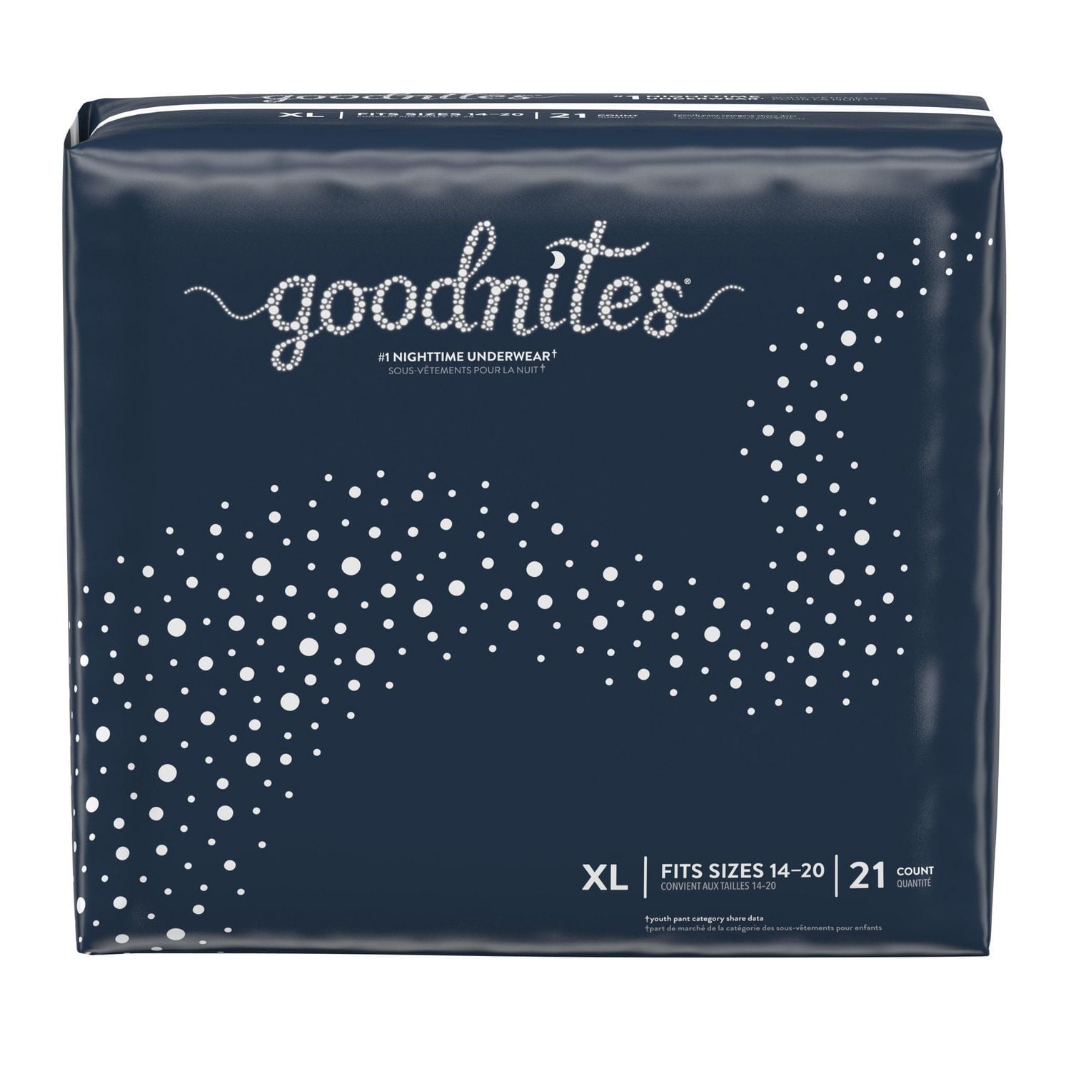 Sous-vêtements Goodnites contre l’énurésie nocturne pour filles, Tailles XS-XXL