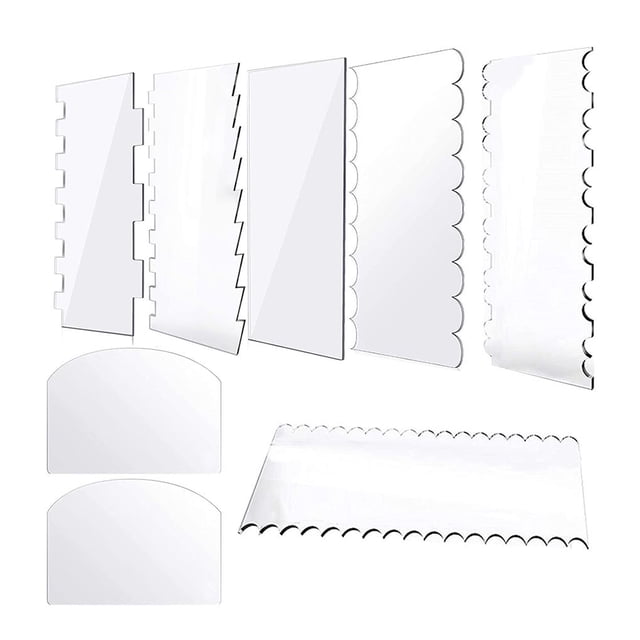 Yuarrent Rascador de acrílico transparente para tartas Herramientas y accesorios para hornear Yuarrent HA016177-00