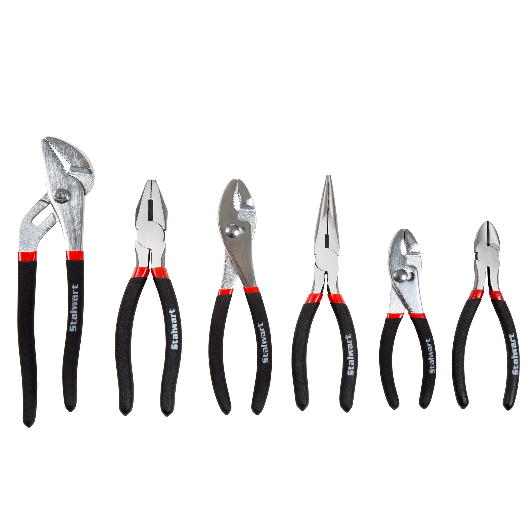 Stalwart 6Piece Utility Plier Set with Storage Pouch