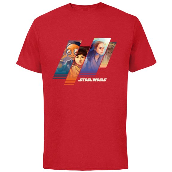 Stars Wars Maz Rose Rey and Adi Women of Star Wars - Short Sleeve Cotton T-Shirt for Adults - Customized-Red