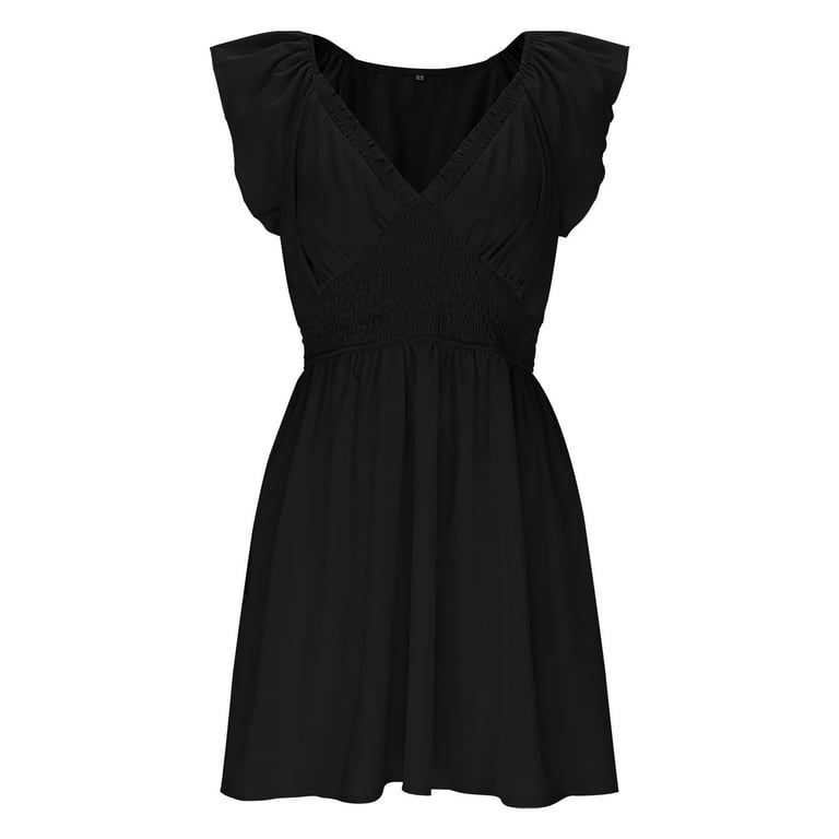 sachin and babi light blue dress Zapaka Women Casual Dress Black V-Neck Batwing Sleeves Summer Dress With  Sash – Zapaka CA