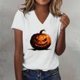 thumbnail image 2 of Bovemsi Cute Summer Tops Loose‑Fit V‑Neck Graphic Short‑Sleeve Prints Fashion Outfits Clothes L, 2 of 4