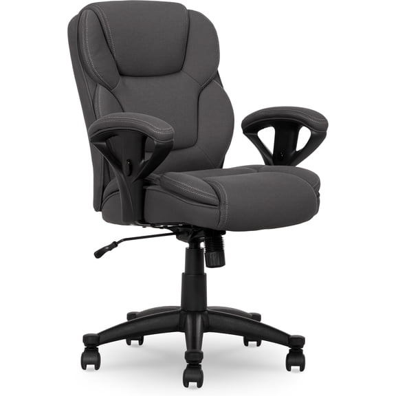 Serta Commercial Grade Task Office Chair, Supports up to 300 lbs., Dark Gray