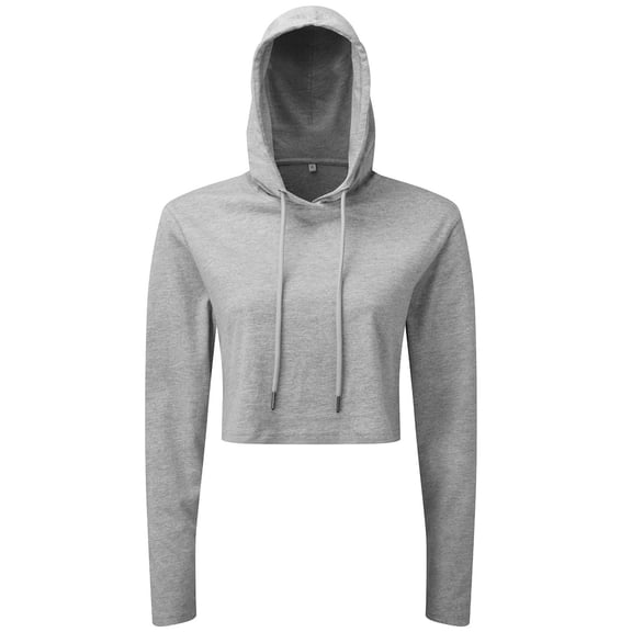 TriDri Womens Heather Cropped Long-Sleeved T-Shirt