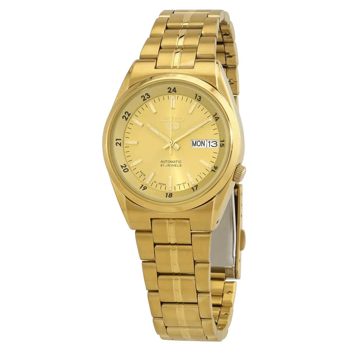 Seiko Men's 5 Automatic SNK366K Gold Stainless-Steel Automatic 