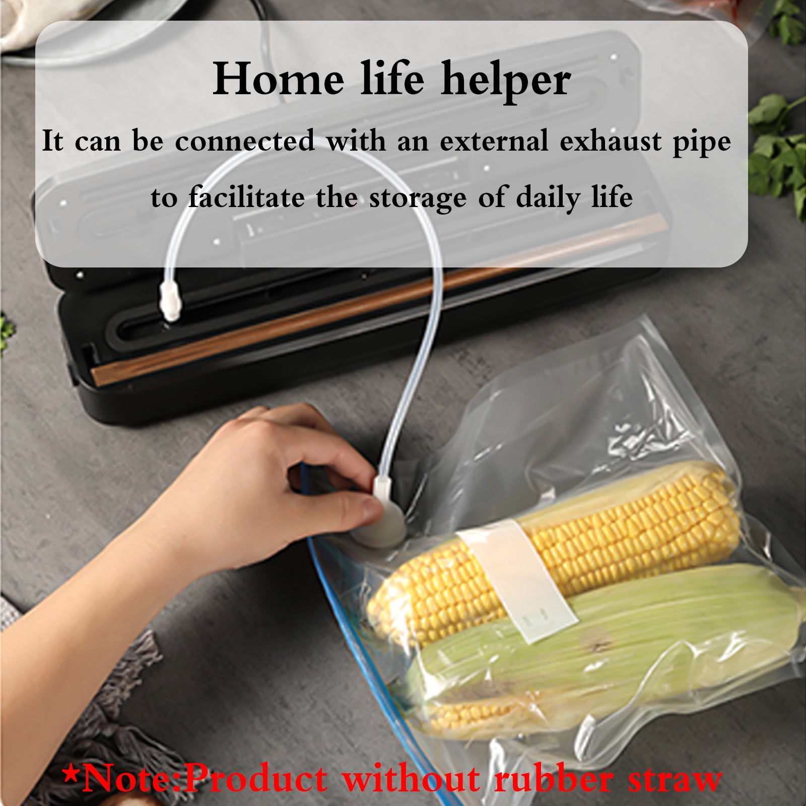 Tuphregyow Vacuum Sealer Automatic Vacuum Sealer Machine for Food Preservation, Sous Vide, and Storage Sealing and Packing System Black