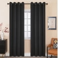 thumbnail image 1 of Cortinas Blackout Para Recamara Sala Elegantes 270X215Cm 2 Paneles Aislamiento Térmico Y Reducción De Ruido Tela Impermeable Modelo Negro, 1 of 4