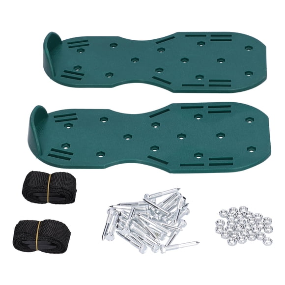 Greensen Lawn Aerator Sandals Copolypropylene Green Studded Shoes For Yard Excavation New