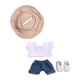 thumbnail image 1 of 17cm Muñeca Encantos Moda Conjunto de Accesorios Mini Muñeca Ropa Decoraciones Kit para la Pantalla y Tela Suave Cute Party Style Ornaments (Doll Not Included), 1 of 2