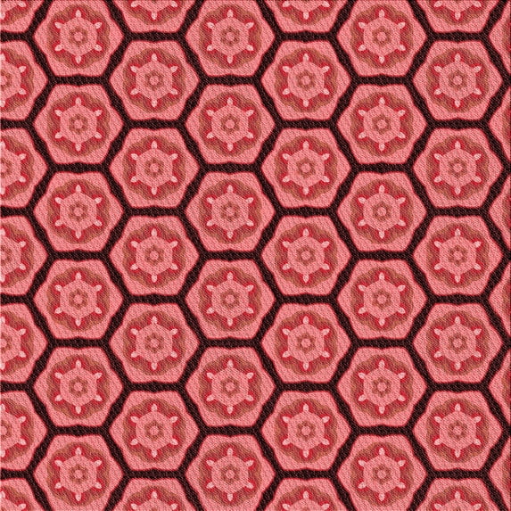 Ahgly Company Indoor Square Patterned Bean Red Area Rugs, 8' Square
