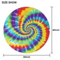 thumbnail image 6 of Colorful Rainbow Tie Dye Spiral Pattern Round Tablecloth 60"x60",Wrinkle Wipeable Table Cloth for Kitchen Dining Room Picnic Patio Party, 6 of 6
