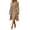 Khaki, variant on Women’S 2-Piece Business Outfit Set, Sleeveless Bodycon Midi Dress With Long Sleeve Blazer Jacket, Wrinkle-Resistant Stretch Polyester Fabric, 2pcs, Sizes S M L XL XXL