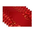 thumbnail image 6 of Steadline Linen Printed Placemat Romantic Valentine's Day Table Decor with Insulation Feature Unique Dining Accessory Gift for Couples Holiday Celebration, 6 of 7