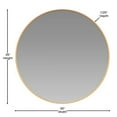 thumbnail image 4 of Flash Furniture Modern Round Wall Mounted Mirror, Gold, 4 of 7