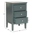 thumbnail image 4 of SAFAVIEH Deniz Classic End Table with 3 Storage Drawers, Steel Teal, 4 of 5