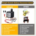 thumbnail image 6 of Nilight Remote Battery Disconnect Switch 12V 250A Car Anti-Theft Kill Switches Upgrade Prevent Power Drain with Wireless Remote Control Relay Fobs for Auto Truck RV Boat, 6 of 9